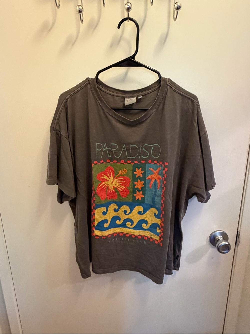Ghanda Dusty Brown Crew Neck Tee